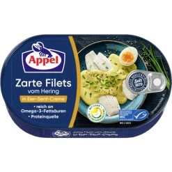 Zarte Heringsfilets In Eier-Senf-Creme 200G