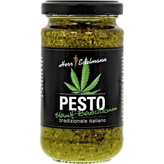 Edelmann Pesto Hanf-Basilikum 190G 3 Edelmann Pesto Hanf-Basilikum 190G