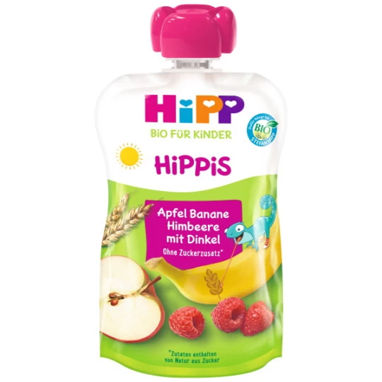 Bio Hippis Apfel-Banane-Himbeere Mit Vollkorn Ab 1+ Jahr 100G 3 Bio Hippis Apfel-Banane-Himbeere Mit Vollkorn Ab 1+ Jahr 100G