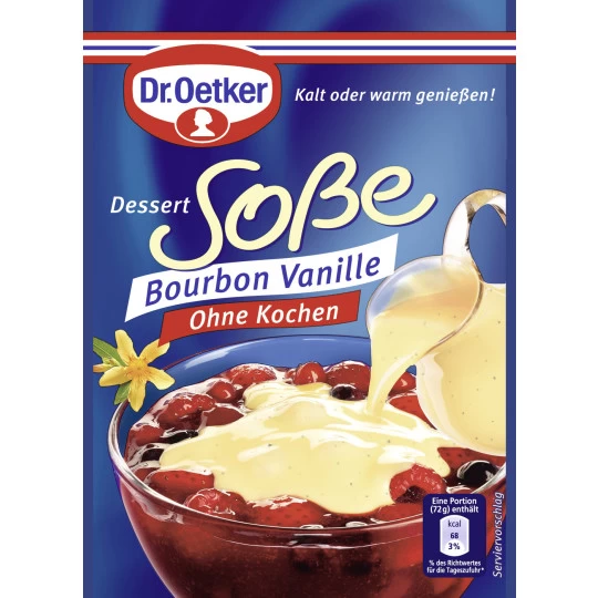 Dr. Oetker Dessert Soße Bourbon Vanille Ohne Kochen 39G 3 Dr. Oetker Dessert Soße Bourbon Vanille Ohne Kochen 39G