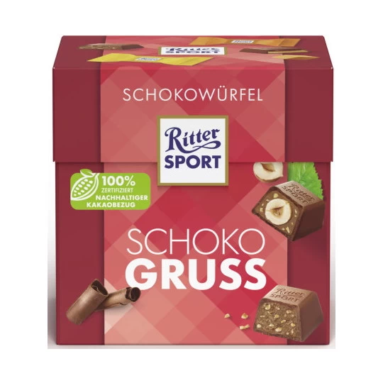 Sport Schokowürfel Schoko Gruss 176G 3 Sport Schokowürfel Schoko Gruss 176G