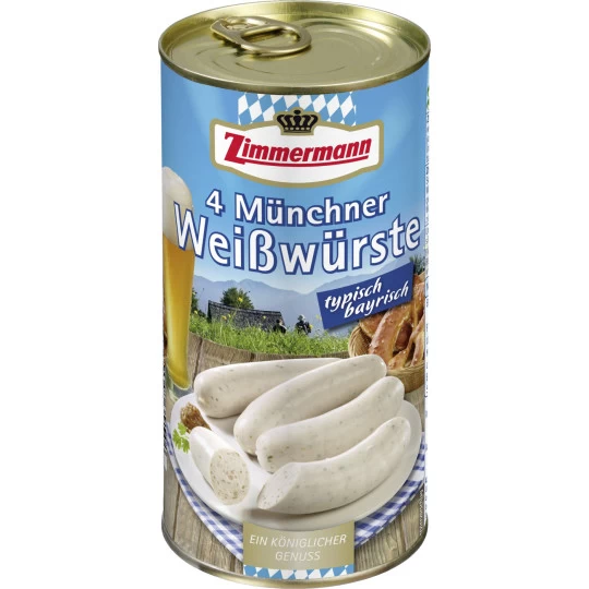Zimmermann Münchner Weißwürste 530G 3 Zimmermann Münchner Weißwürste 530G